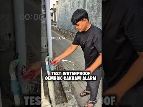 Test Pake Air Kran Gembok Cakram Alarm #gembokcakramalarm #gembokcakram