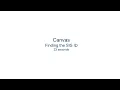 Canvas Locating the SIS ID