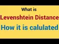 Levenshtein Distance Edit Distance How to calculate edit distance Strings