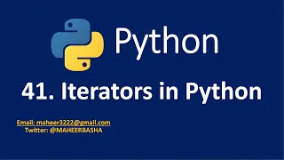 41 Iterators in Python