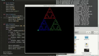 Sierpinski Triangle using python s turtle module