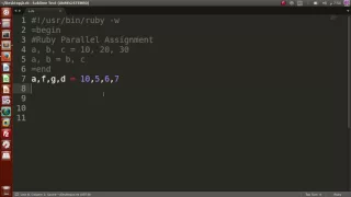 07 - Ruby basics Parallel Assignment