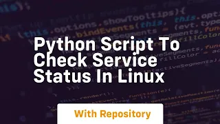 python script to check service status in linux