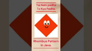 Rhombus Pattern in java