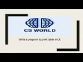 C Tutorial Printing Multiplication Table Step-by-Step Guide for Beginners