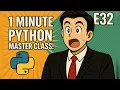 1 Minute Python Masterclass Epidode 32 Uppercase all letters