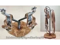 Billy Klapper Bits and Spurs - Leather Work Spur and Bridle Display by Bruce Cheaney