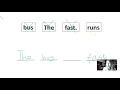 Unscramble Sentences