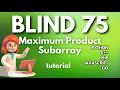 Blind 75 Maximum Product Subarray in Python Javascript PHP C Go
