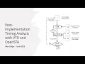 Reading Group Post-Implementation Timing Analysis with VTR and OpenSTA Alex Singer