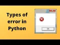 python basics for beginners 9 errors in python