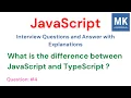 Difference between JavaScript Typescript JavaScript Interview Questions -