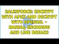 Salesforce Encrypt with Apex and decrypt with OpenSSL - base64 encoding and line breaks