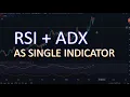 RSI and ADX as Single Indicator Tradingview Pine Script