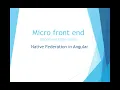Micro Frontend Native Federation
