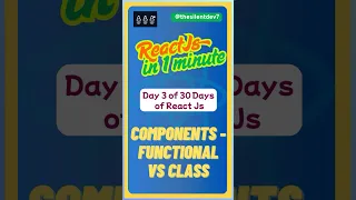 Functional vs Class Components in React Day 3 of React Js in 1 minute