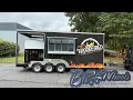 20ft Wood-Fired Pizza Trailer with Porch Built by Biz On Wheels