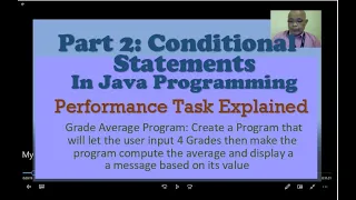 PART 2 CONDITIONAL STATEMENTS in Java Programming PERFORMANCE TASK EXPLAINED Tagalog