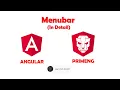 PrimeNG Menubar Component - Angular