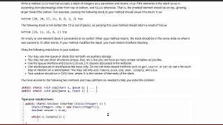 Java Practice It Exercise 14 15 isSorted Collections and stacks queues