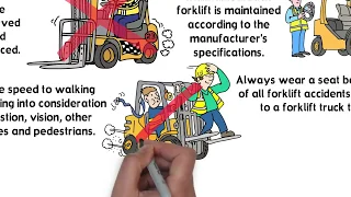 Download forklift truck safety hazards - cartoon whiteboard animation video MP3