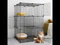 3-Tier Cat Cage Indoor DIY Cat Playpen Installation