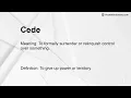 Cede Meaning