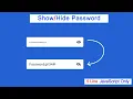 Show Hide Password in JavaScript Show Password eye icon Javascript Toggle Password Visibility