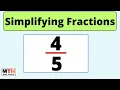 Simplify the fraction in simplified form Simplified Simplifying fractions
