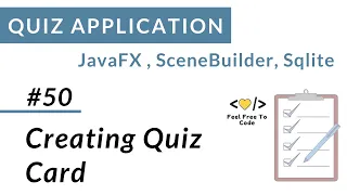 Creating Quiz card Java FX Quiz Application