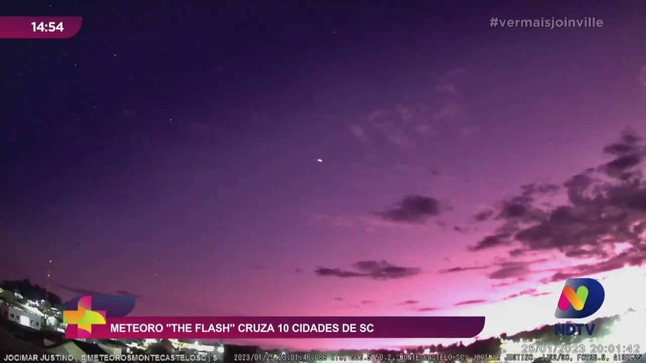 Meteoro 'The Flash'' cruza 10 cidades de SC