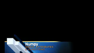 02 Numpy Array Attributes Functions
