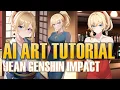 AI Anime Art Tutorial Jean from Genshin Impact NovelAI
