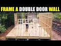 Frame a Double Door Wall - Build a Shop door