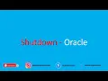 Oracle Shutdown Normal Immediate Transactional Abort Tamil