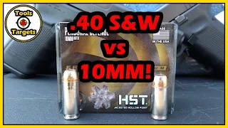 10MM vs .40S\u0026W!....How Close Are They Federal Premium HST Ammo Test!