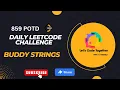 Buddy Strings Strings HashMap Google Meta Leetcode challenge 859 Easy