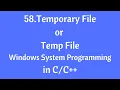 58 Temporary File - Windows System Programming in