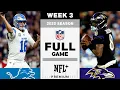 GAME OF THE WEEK Detroit Lions vs Baltimore Ravens FULL ELECTRIC GAME NFL 2025 Season Week 3