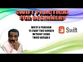 HOW TO SWAP TWO NUMBER WITHOUT USING THIRD VARIABLE SWIFT Example Tamil Software