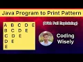 Java Program to Print triangle Pattern Part 7 Java coding Coding Wisely