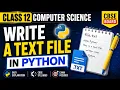 write a text file write writelines File Handling in Python Class 12 Computer Science