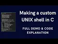 I Built a Custom Shell in C Full Code Demo