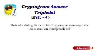 Cryptogram Tripledot Level 41 to 50 Answers Cryptogram Tripledot Answer Go Answer