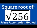 Square root of 256 Prime Factorization Method
