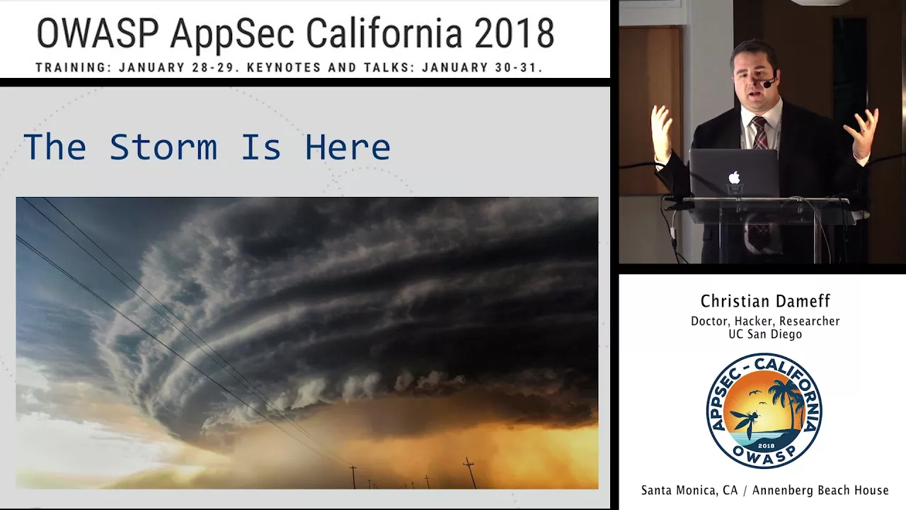APPSEC Cali 2018 - Closing Keynote - Digital Disease: How Healthcare Cybersecurity Challenges...