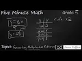 5th Grade Math Generating Multiplicative Patterns