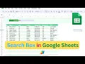 How to make Advanced Search Box in google Sheets