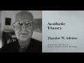 Adorno s Aesthetic Theory with Distinguished Prof of German Dr Rolf Goebel UAH