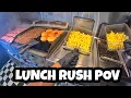 INSANE Foodtruck LUNCH RUSH POV Cooking Serving Burgers Nonstop
